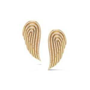 14k Diamond Victory Wings Earrings